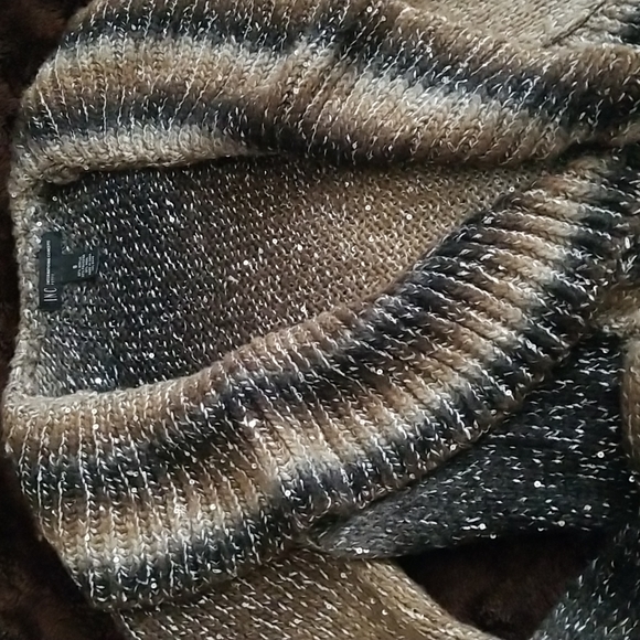 INC International Concepts Petite Open Cardigan Brown/Tan/Gray - Size Sm… - Picture 5 of 12